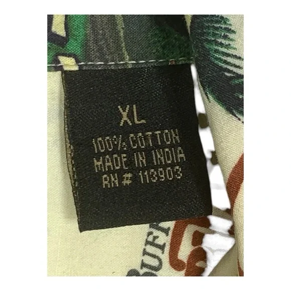 Jimmy Buffett Margaritaville XLarge Changes in Latitudes Hawaiian Shirt Cream - Picture 6 of 11